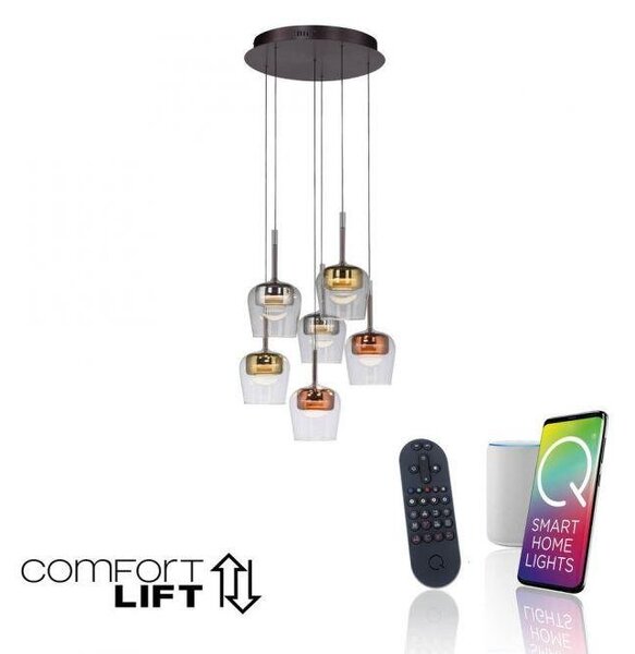 Paul Neuhaus Závěsné LED svítidlo Q-KON, 41W, ø 50 cm, 2700-5000K, Smart Home