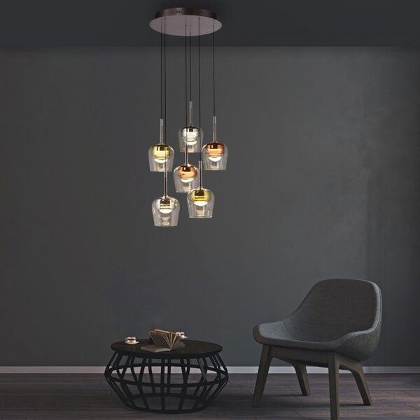 Paul Neuhaus Závěsné LED svítidlo Q-KON, 41W, ø 50 cm, 2700-5000K, Smart Home