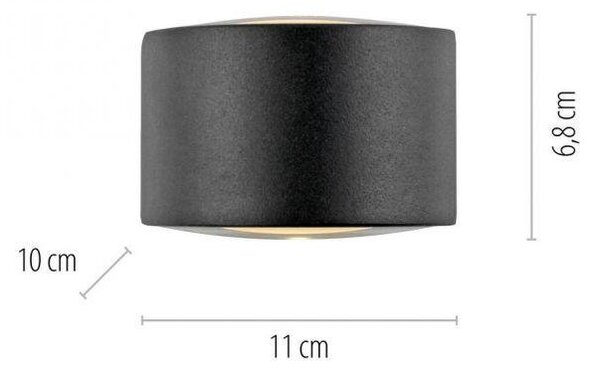 PN 9460-13 CARLA LED venkovní nástěnné svítidlo antracit IP54 3000K - PAUL NEUHAUS