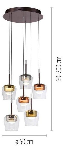 Paul Neuhaus Závěsné LED svítidlo Q-KON, 41W, ø 50 cm, 2700-5000K, Smart Home