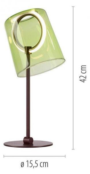 Paul Neuhaus Stolní LED lampa ZULA, 8W, v.42 cm, 3000K stmívatelná šňůrovým stmívačem Barva: Zelená