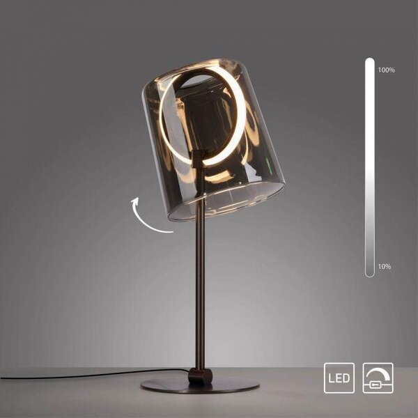 Paul Neuhaus Stolní LED lampa ZULA, 8W, v.42 cm, 3000K stmívatelná šňůrovým stmívačem Barva: Zelená