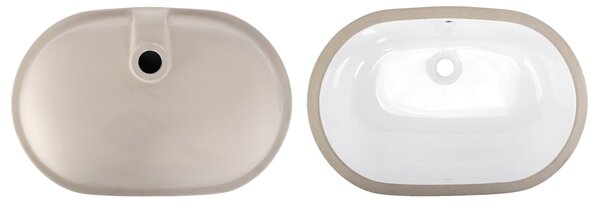 Rea Vena, oválné umyvadlo pod desku, 63,5 × 42,7 cm, bílá lesklá, REA-U3589