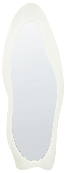 Zrcadlo REIGNY 57 cm 160 cm Umělý samet Bílá