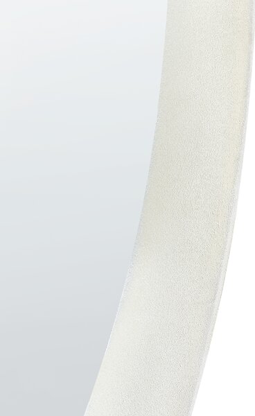 Zrcadlo AUDES 60 cm 90 cm Umělý samet Krémově bílá