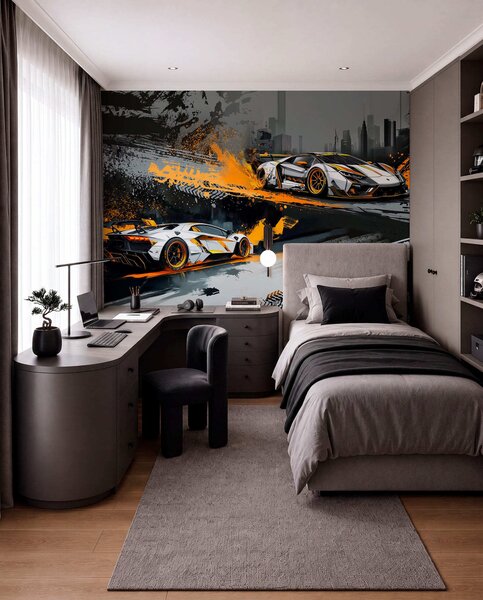 Fototapety tvrdý styl grange, expresivní, dynamické sportovní vozy, Fototapety doprava, w03721 : uwalls.cz