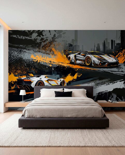 Fototapety tvrdý styl grange, expresivní, dynamické sportovní vozy, Fototapety doprava, w03721 : uwalls.cz