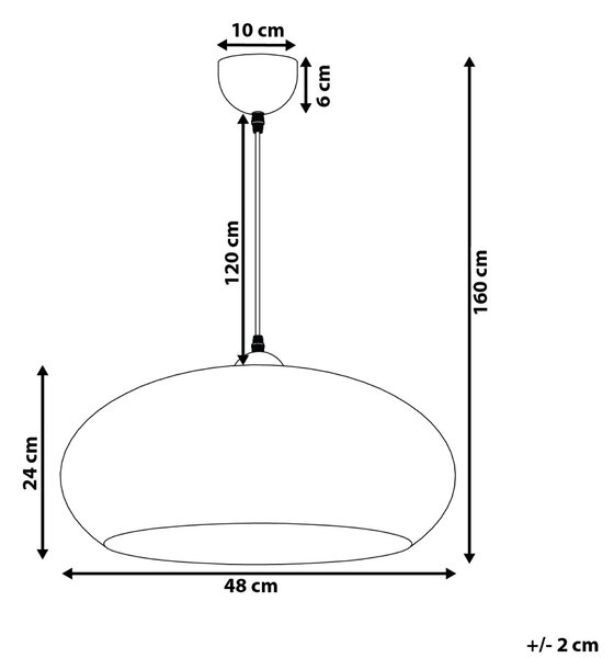 Závěsná lampa LIMNATIS Kov Zlatá