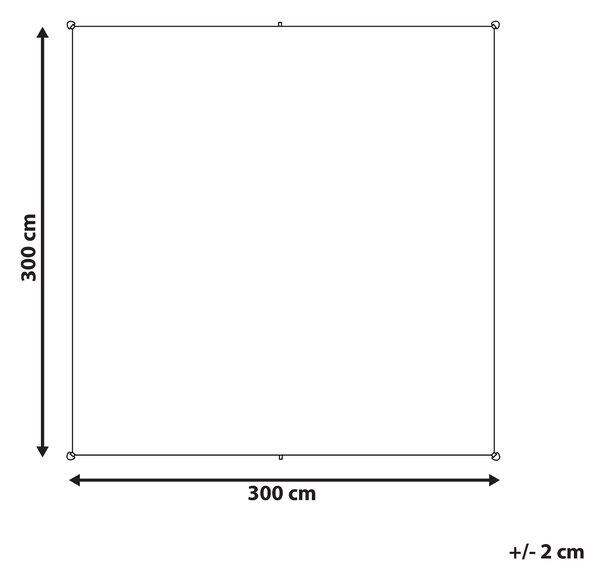 Sluneční plachta LUKKA 300 cm 300 cm Šedá