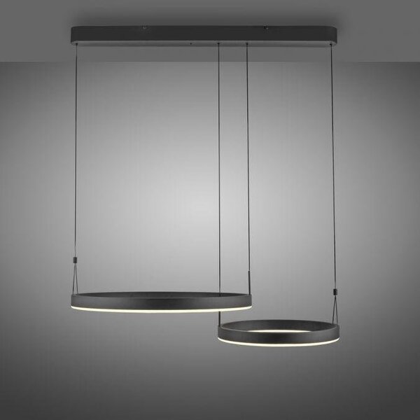 Paul Neuhaus Závěsné LED svítidlo ESKO, 46W, d. 90 cm, CCT 2700-5000K, dálkový ovladač