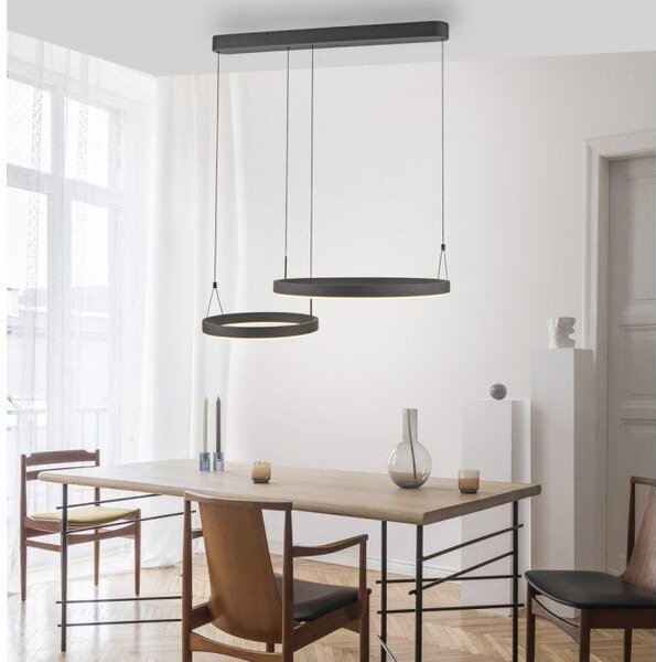 Paul Neuhaus Závěsné LED svítidlo ESKO, 46W, d. 90 cm, CCT 2700-5000K, dálkový ovladač