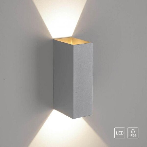 PN 9467-15 BLOCK LED venkovní nástěnné svítidlo šedá IP54 3000K - PAUL NEUHAUS