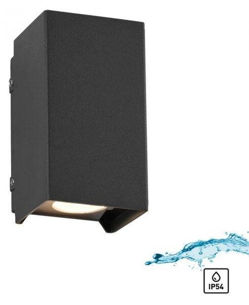 PN 9442-13 BLOCK LED venkovní nástěnné svítidlo antracit IP54 3000K - PAUL NEUHAUS