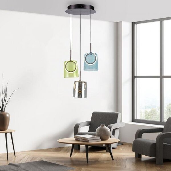 Paul Neuhaus Závěsné LED svítidlo ZULA, 22W, ø 40,5 cm, 3000K stmívatelné SimplyDim