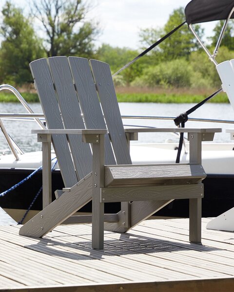Zahradní židle ADIRONDACK Tmavě šedá