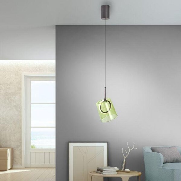 Paul Neuhaus Závěsné LED svítidlo ZULA 7,5W, ø 15,8 cm, 3000K, nastavitelná výška Barva: Zelená