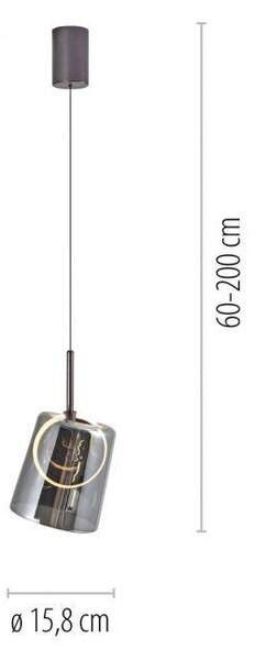 Paul Neuhaus Závěsné LED svítidlo ZULA 7,5W, ø 15,8 cm, 3000K, nastavitelná výška Barva: Zelená