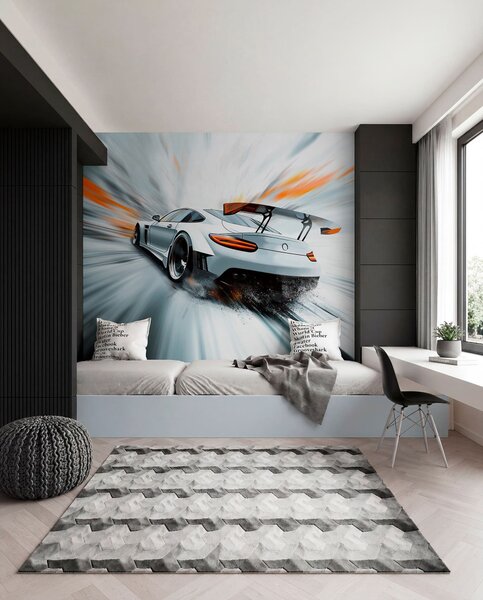 Fototapety dynamický sportovní vůz, který se řítí prostorem, Fototapety doprava, w04074 : uwalls.cz