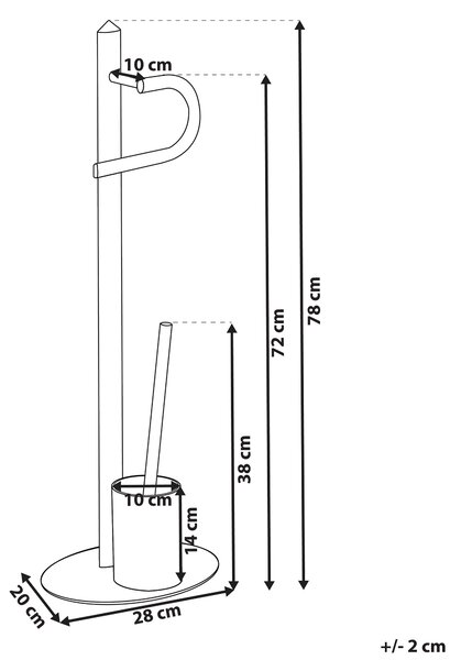 Držák toaletního papíru a štětky SARTO Kov Černá