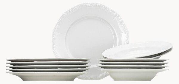 Sada porcelánového nádobí Maria, pro 6 osob, 12 dílů