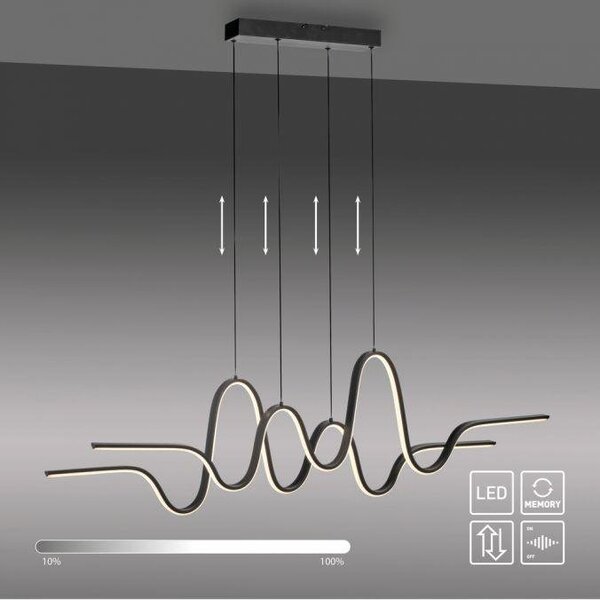Paul Neuhaus Závěsné LED svítidlo ALTITUDE, 65W, d. 125 cm, 3000K stmívatelné