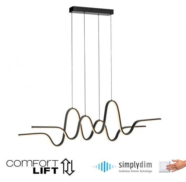 Paul Neuhaus Závěsné LED svítidlo ALTITUDE, 65W, d. 125 cm, 3000K stmívatelné