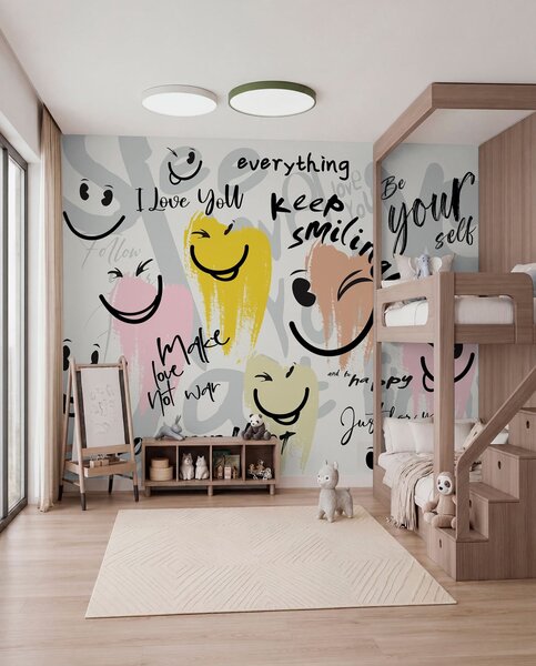 Fototapety Emotikony a nápisy, Fototapety teen room, w04174 : uwalls.cz