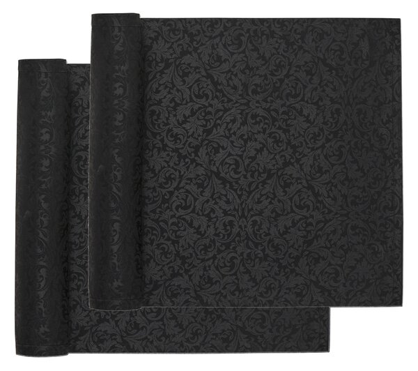 Livarno® Ubrus, 130 x 170 cm / Sada běhounů, 50 x 150 cm, 2 kusy (50 x 150 cm, černá) (100397043002)