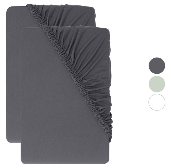 Livarno® Sada žerzejových napínacích prostěradel, 90-100 x 200 cm, 2dílná (100401460)