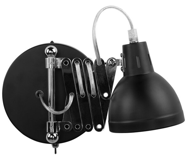 Nástěnná lampa HARRINGTON Černá Kov Nastavitelná