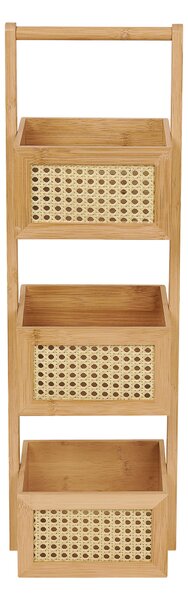 Livarno® Bambusový regál se 3 koši (přírodní) (100401549001)