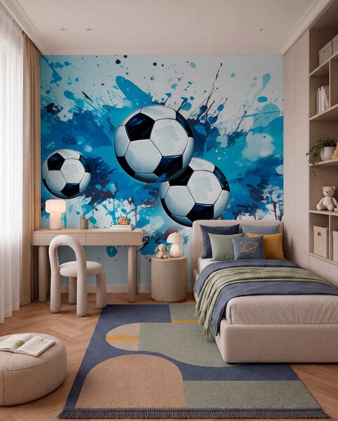 Fototapety Fotbalové míče, Fototapety teen room, Fototapety fotbalové, w04373 : uwalls.cz