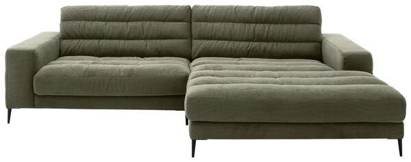 ROHOVÁ SEDAČKA, textil, kompozitní dřevo, olivově zelená Dieter Knoll - Sedací soupravy
