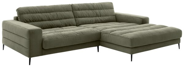 ROHOVÁ SEDAČKA, textil, kompozitní dřevo, olivově zelená Dieter Knoll - Sedací soupravy