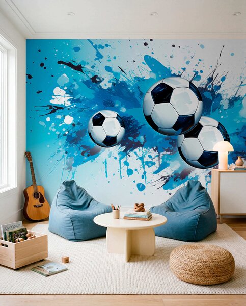 Fototapety Fotbalové míče, Fototapety teen room, Fototapety fotbalové, w04373 : uwalls.cz