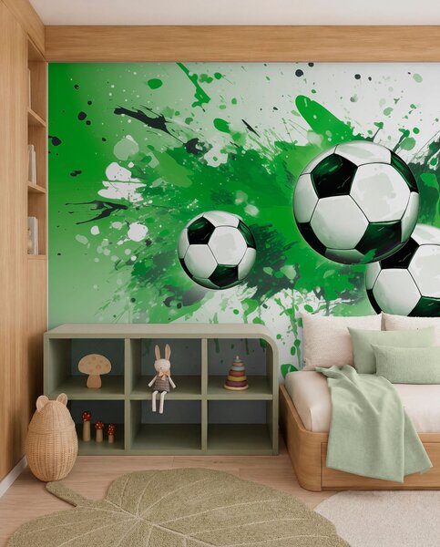 Fototapety Fotbalové míče, Fototapety teen room, Fototapety fotbalové, w04373v1 : uwalls.cz