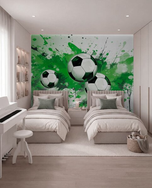 Fototapety Fotbalové míče, Fototapety teen room, Fototapety fotbalové, w04373v1 : uwalls.cz