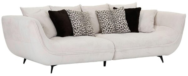 POHOVKA BIG SOFA, textil, krémová, černá, bílá Stylife - Pohovky