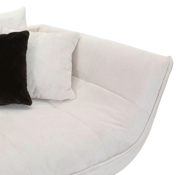 POHOVKA BIG SOFA, textil, krémová, černá, bílá Stylife - Pohovky