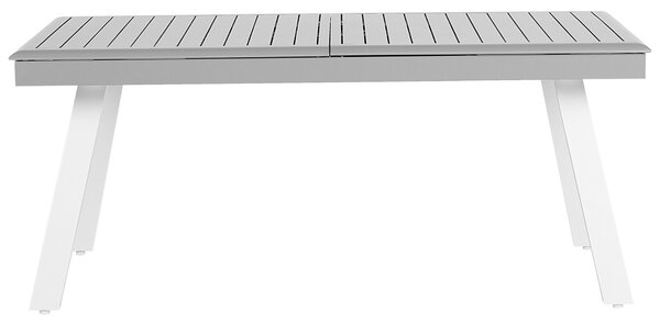 Rozkládací zahradní jídelní stůl PERETA 175/255 cm 100 cm Kov Světle šedá