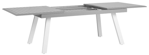 Rozkládací zahradní jídelní stůl PERETA 175/255 cm 100 cm Kov Světle šedá
