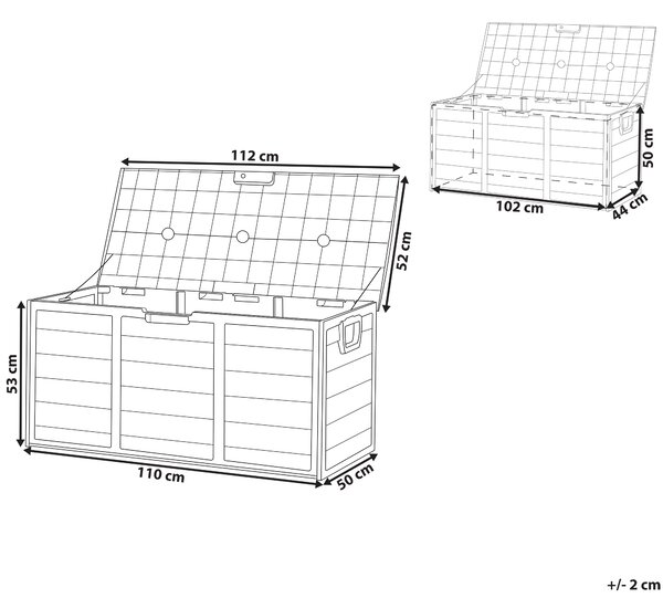 Úložný box LOCARNO 112 cm 50 cm Zelená