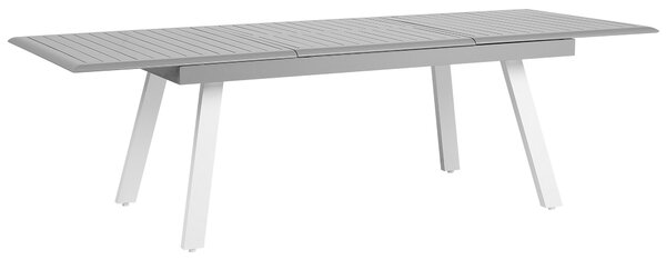 Rozkládací zahradní jídelní stůl PERETA 175/255 cm 100 cm Kov Světle šedá