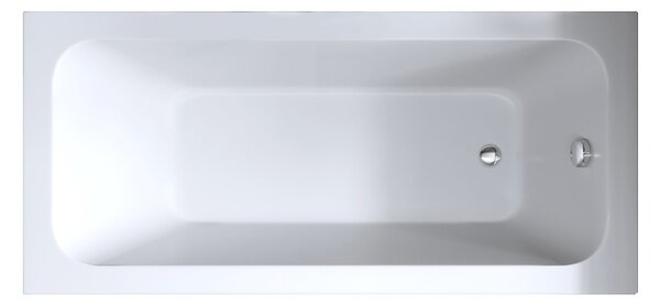 BPS-koupelny Akrylátová obdélníková vana k vestavbě Nilo 160x70 cm bílá, odtokový komplet chrom