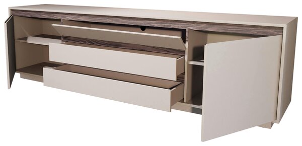 NÍZKÁ KOMODA, barvy ořechu, kašmírová, 220/64/45 cm Stylife - TV stolky & komody pod TV