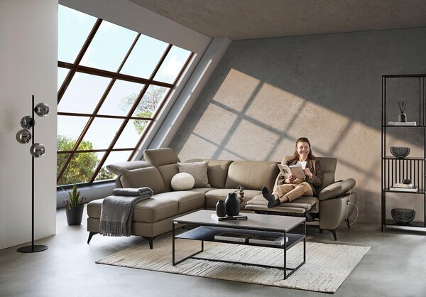 SEDACÍ SOUPRAVA, textil, šedohnědá Xora - Sedací soupravy