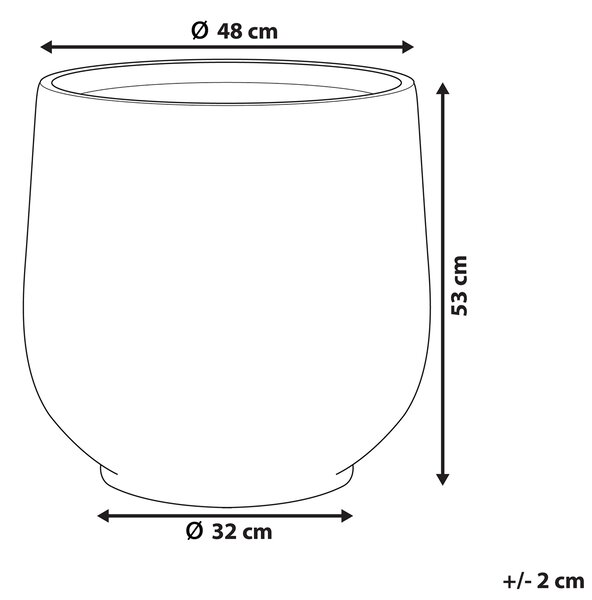 Květináč DIONI 48 cm Světle šedá