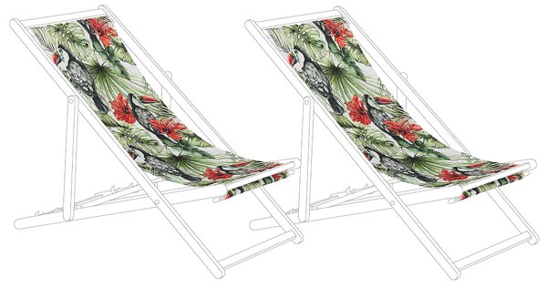 Sada 2 náhradních potahů na lehátko ANZIO/AVELLINO 113 x 44 cm Pestrá
