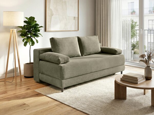ROZKLÁDACÍ POHOVKA, textil, olivově zelená Carryhome - Rozkládací sedačky