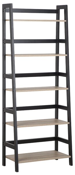 Regál s 5 policemi CROYDON 163 cm Černá
